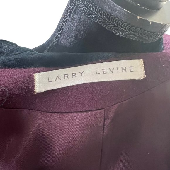 Larry Levine Jacket Womens XL Purple Wool Trench Coat Long Vintage - Picture 15 of 16